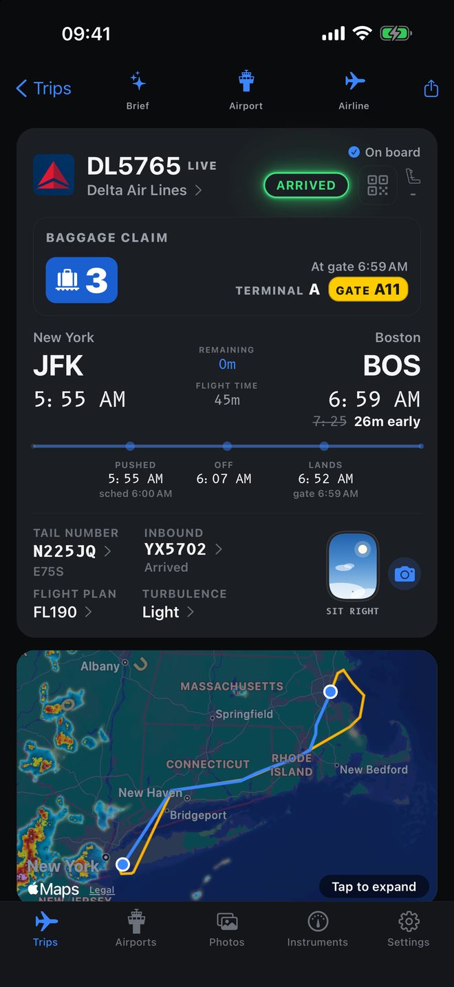 The arrived flight in the night theme.