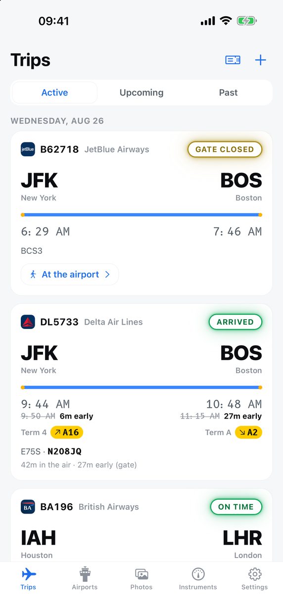 The trip list.
